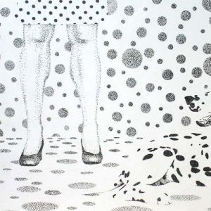 Dalmatiër stippen pen op papier door Hanny de Beer