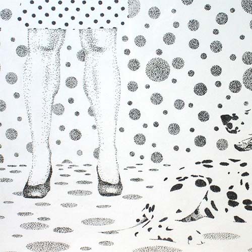 Dalmatiër stippen pen op papier door Hanny de Beer