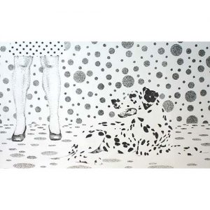 Dalmatiër stippen pen op papier door Hanny de Beer